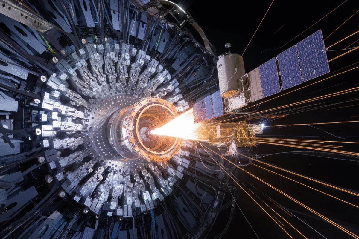 La Chine dévoile un laser à fusion nucléaire colossal  un satellite